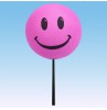 HappyBalls Pink Smiley Happy Face Antenna Ball / Cute Dashboard Buddy (Auto Accessory) 